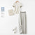 Casual Elegant Rolled-Sleeve T-shirt and Straight-Leg Pants Set