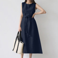 Bohemian Sleeveless Belted Long Dress