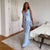 Knitted V-neck Top and Long Skirt Set