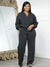 Fashion Solid Color V-neck Pullover Set