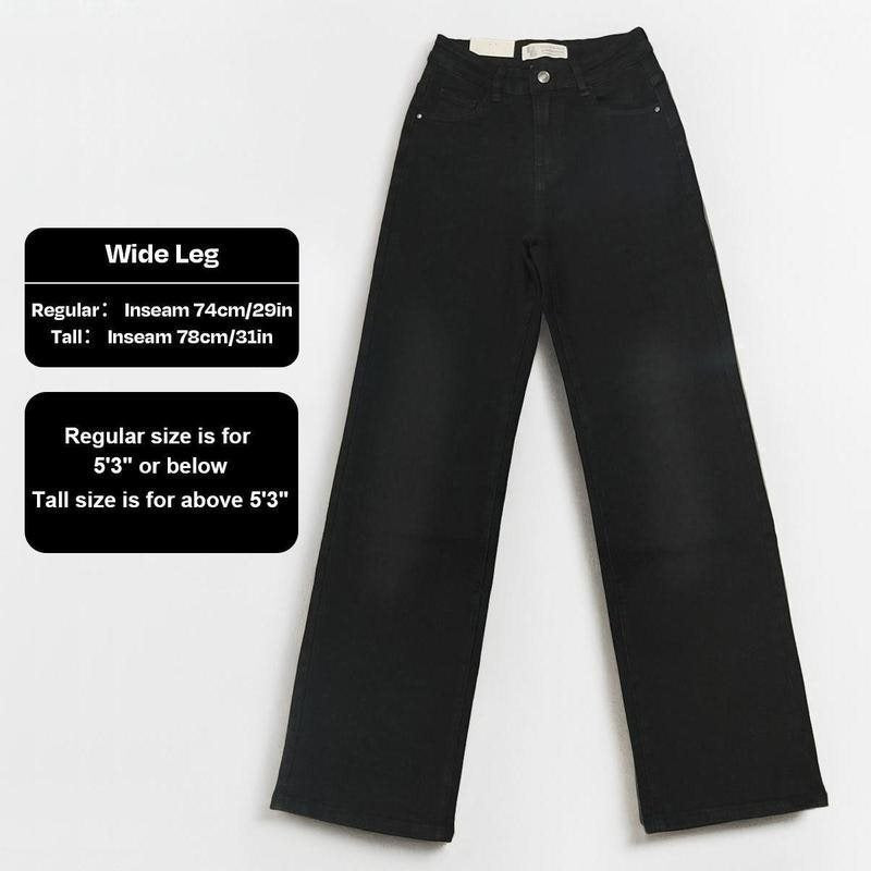 Casual Wide-leg High-waist Women&#39;s Jeans