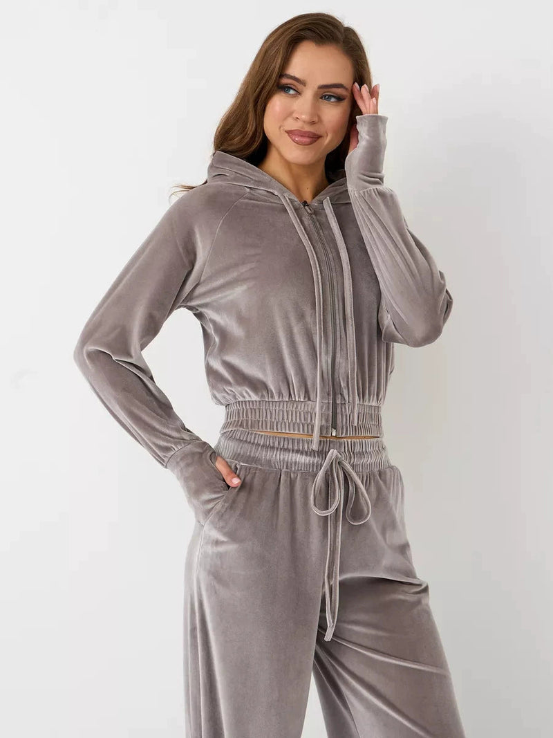 Silver Fox Fleece Hoodie and Pants Set