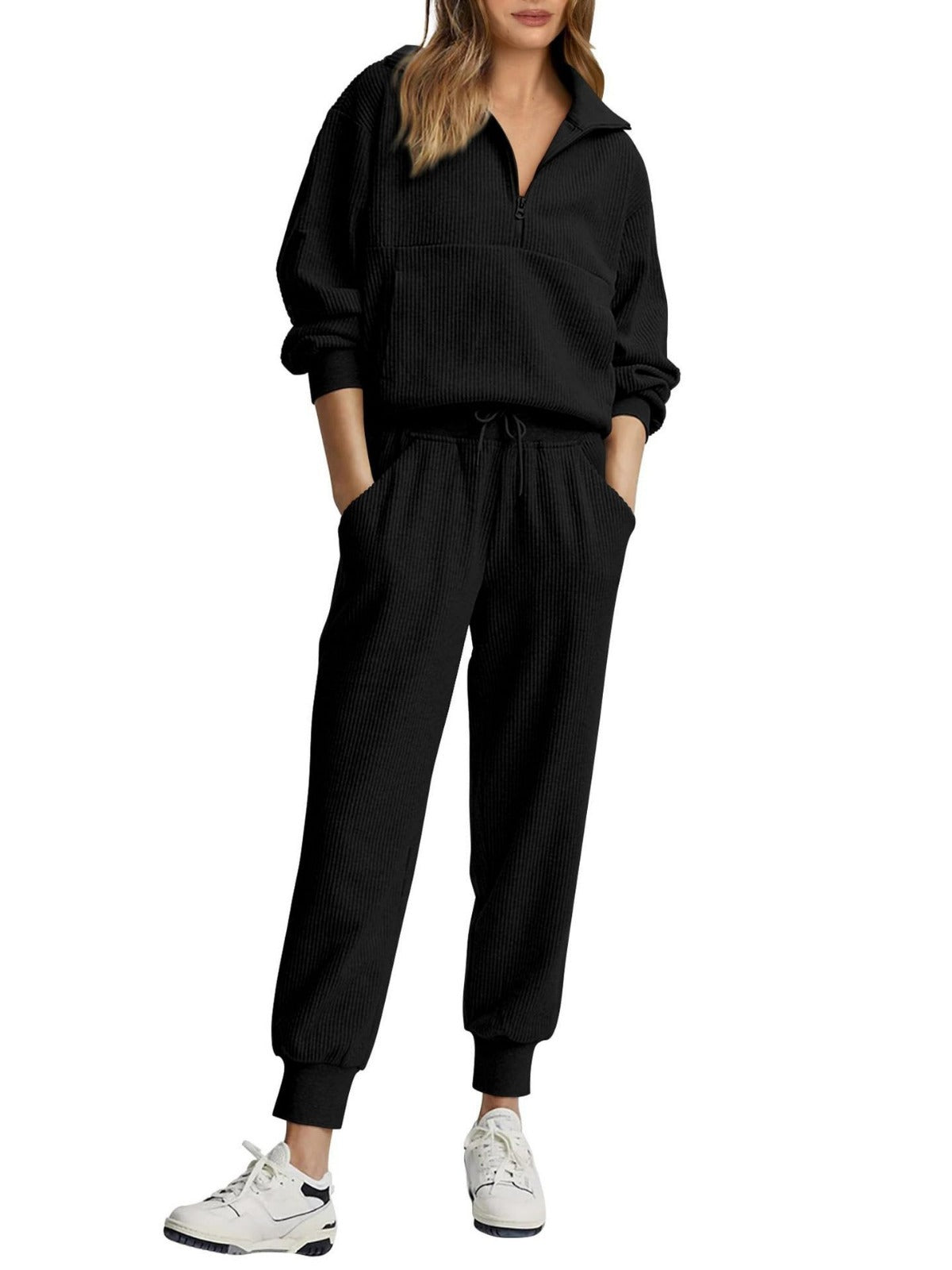 Unisex Half-Zip Pullover and Sweatpants Set