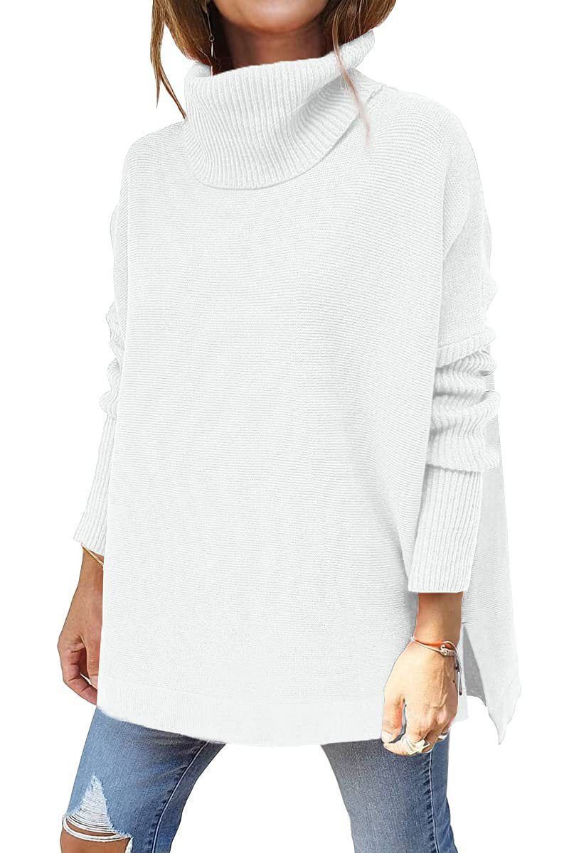 Turtleneck Batwing Sleeve Pullover Sweater