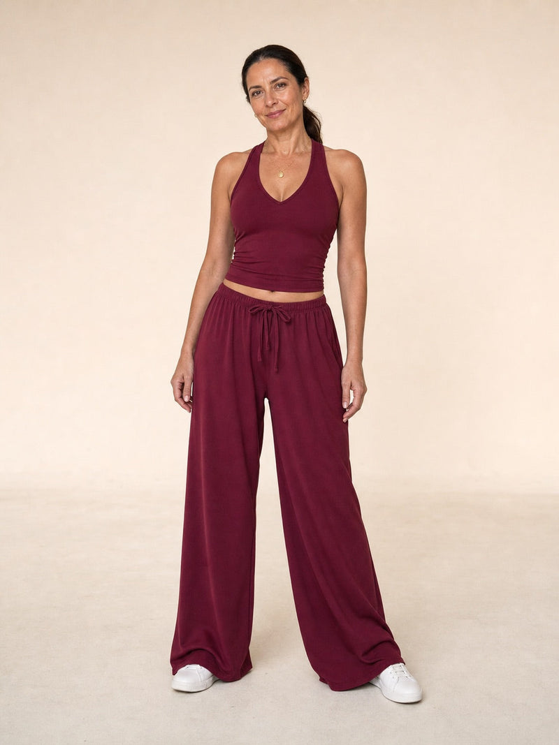 Halter Palazzo Co-Ord Athleisure Set
