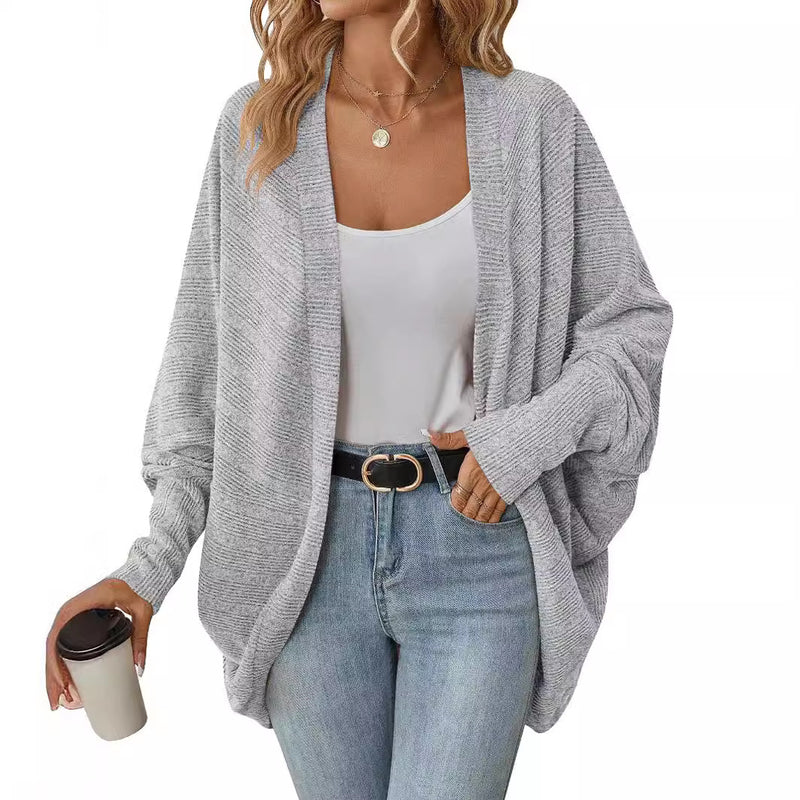 Loose Batwing Sleeve Knitted Cardigan