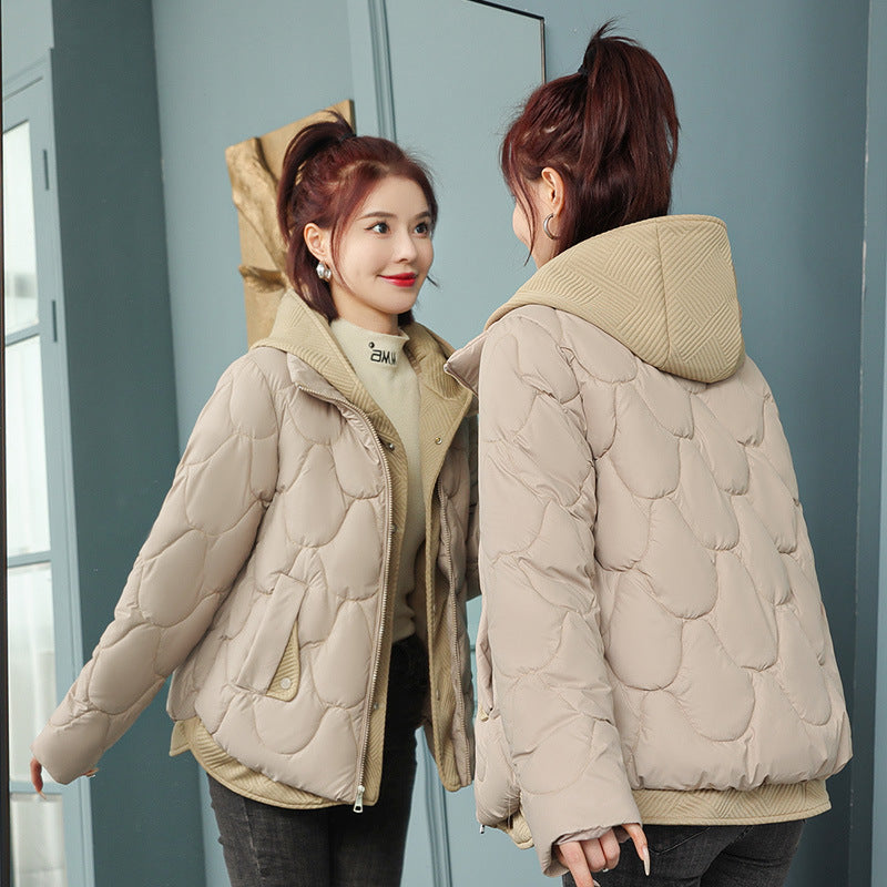 Korean-Style Hooded Thick Padded Jacket