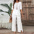 Elegant Irregular Hem Long Pants Set with Button Shirt