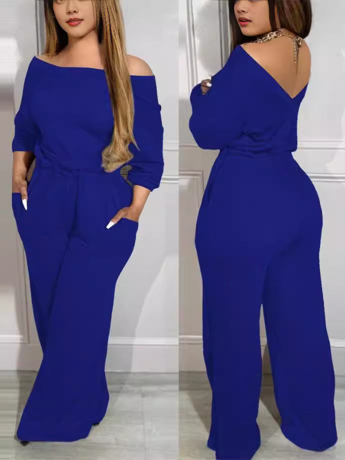 Elegant Plus-Size Wide-Leg Jumpsuit for Fashion Lovers
