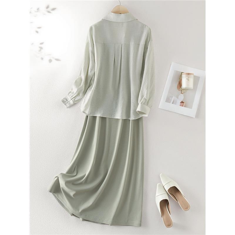 Linen Suit Set and Camisole Dress Two-Piece