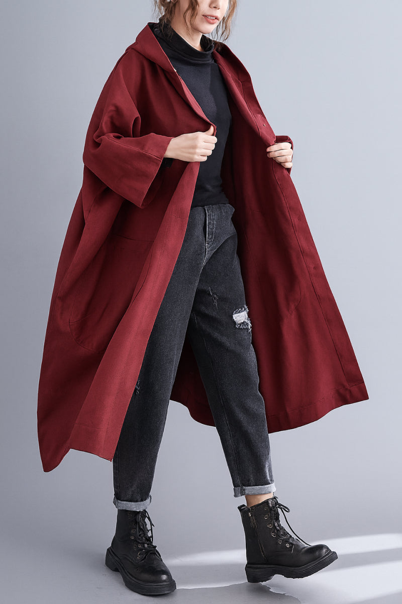 One Size Fits All Oversized Water Resistant Windbreaker Jacket