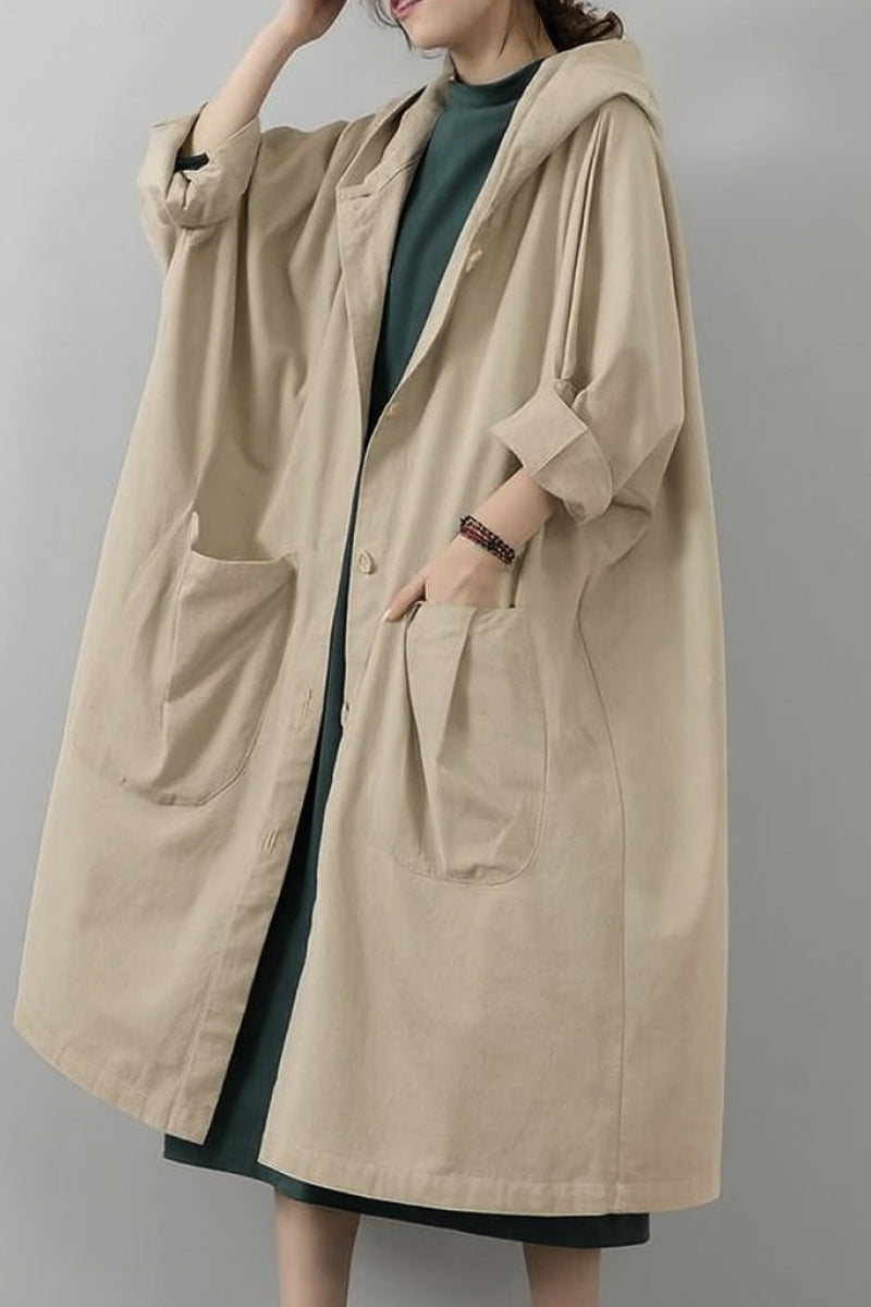 One Size Fits All Oversized Water Resistant Windbreaker Jacket