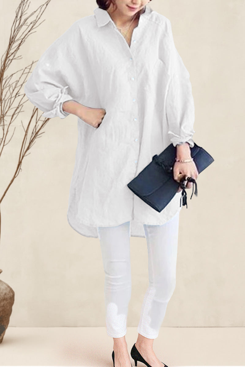 Oversized 100% Cotton Linen Shirt