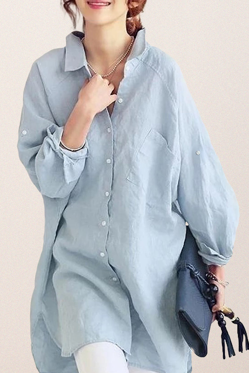 Oversized 100% Cotton Linen Shirt