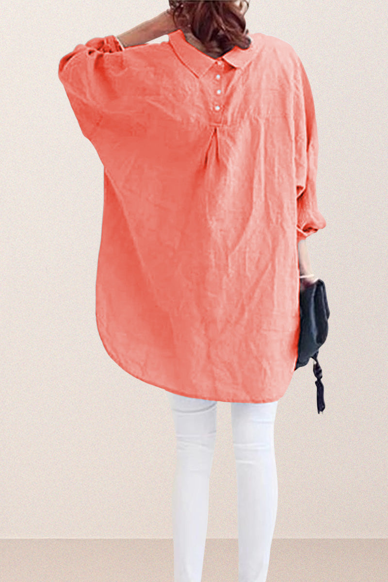 Oversized 100% Cotton Linen Shirt