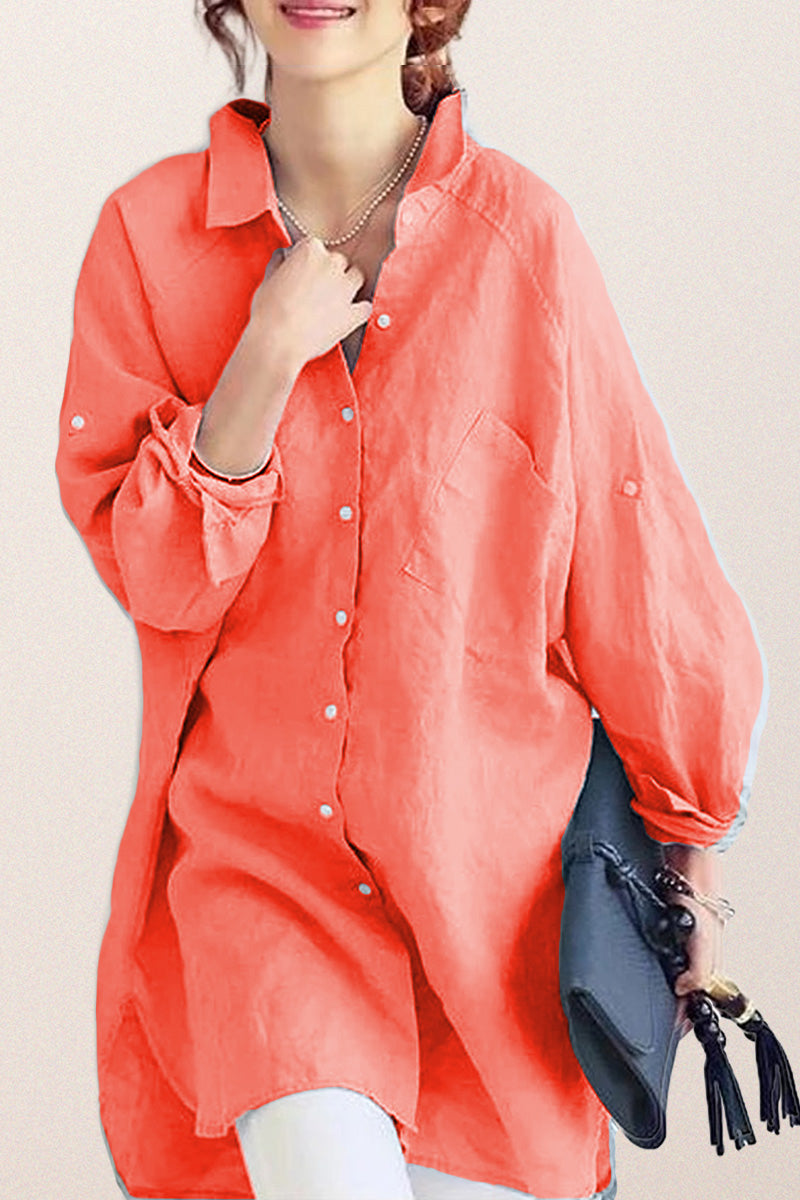 Oversized 100% Cotton Linen Shirt