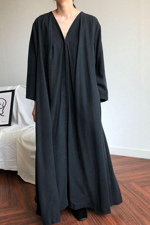 Kimono Style Long Sleeve Maxi Dress