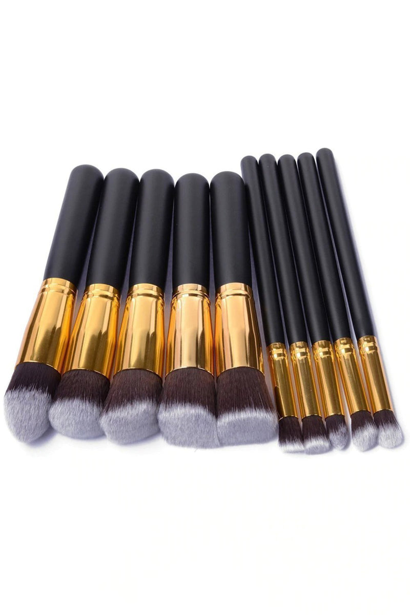10 Piece Kabuki Make up Brush Set