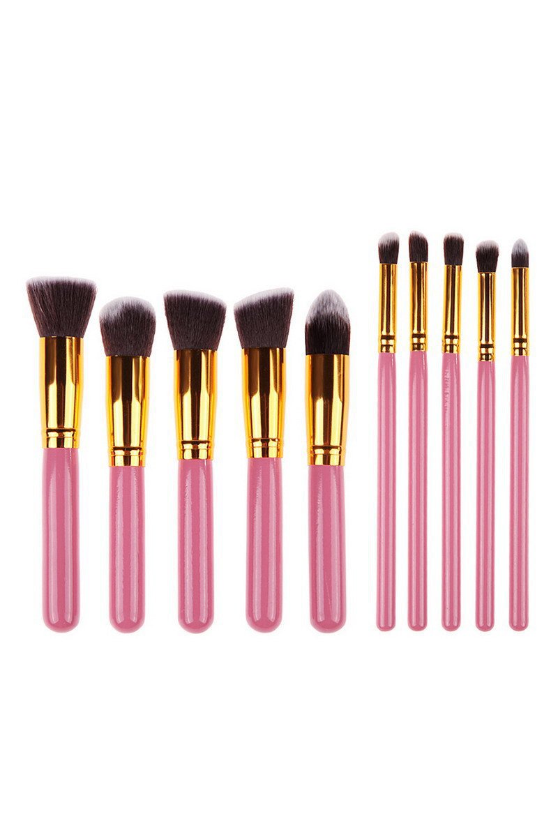 10 Piece Kabuki Make up Brush Set