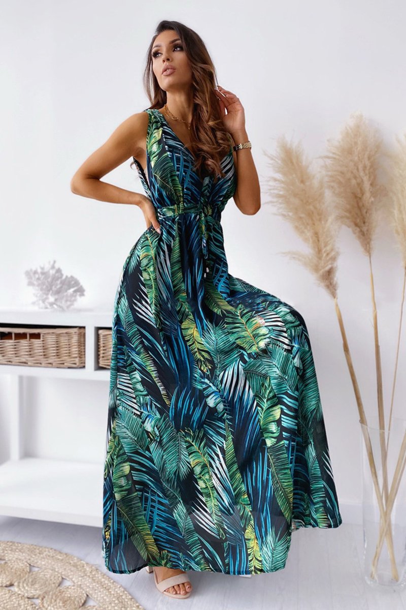 Casual Sleeveless Print Strap Dress