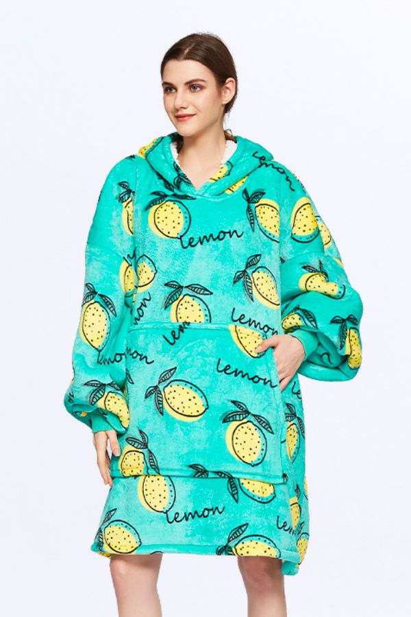 Snuggly Oversized Hooded Fleece Sweater