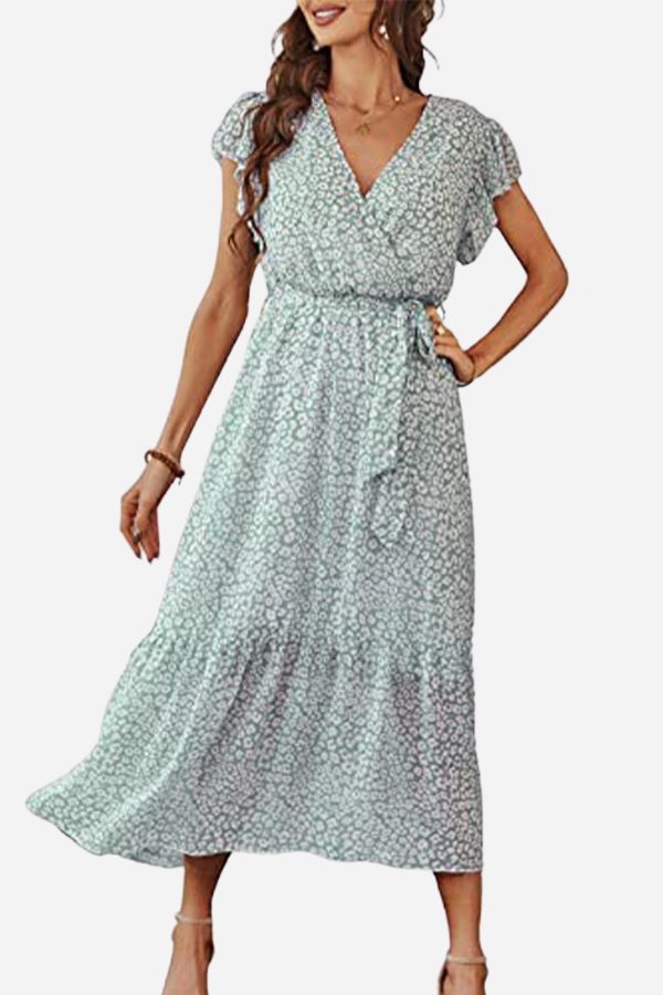 Elegant Blossoms Boho Maxi Dress