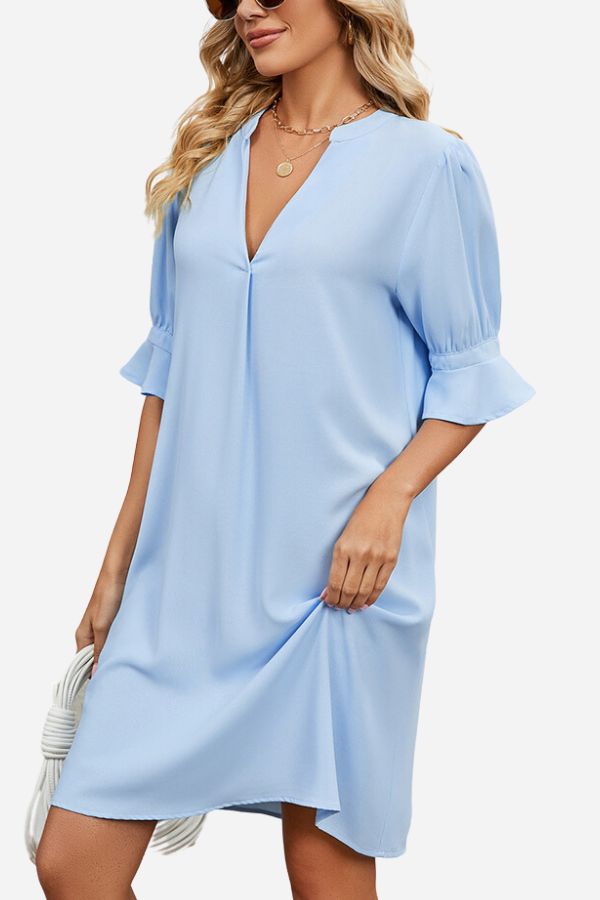 Dainty Charm Casual Ruffle Dress