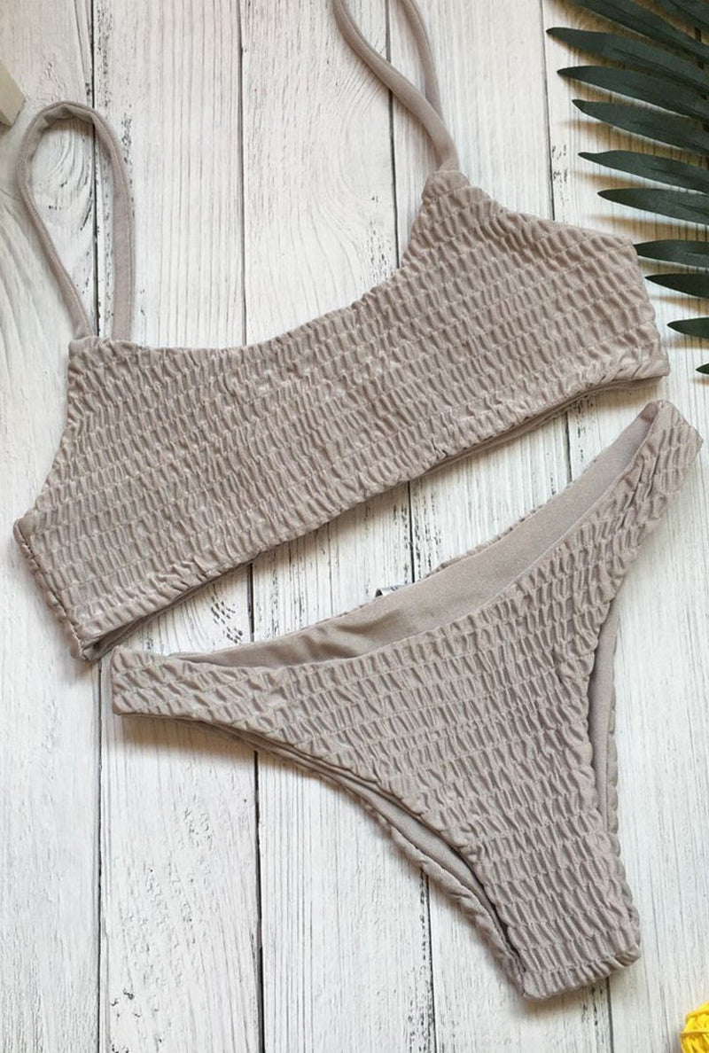 Retro Shirred Bikini