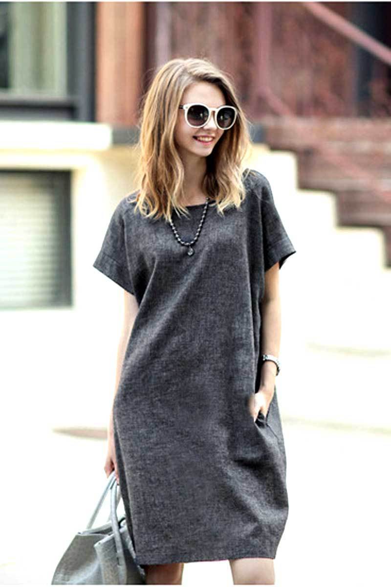 Short Sleeve Shift Dress