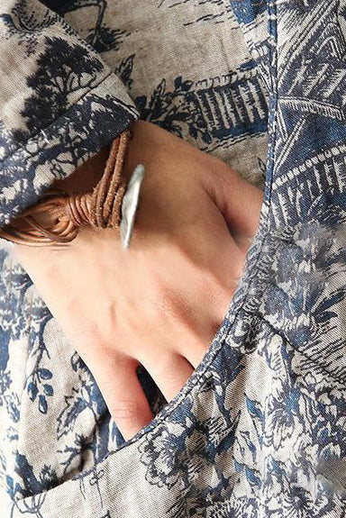 Japanese Porcelain Print Dress